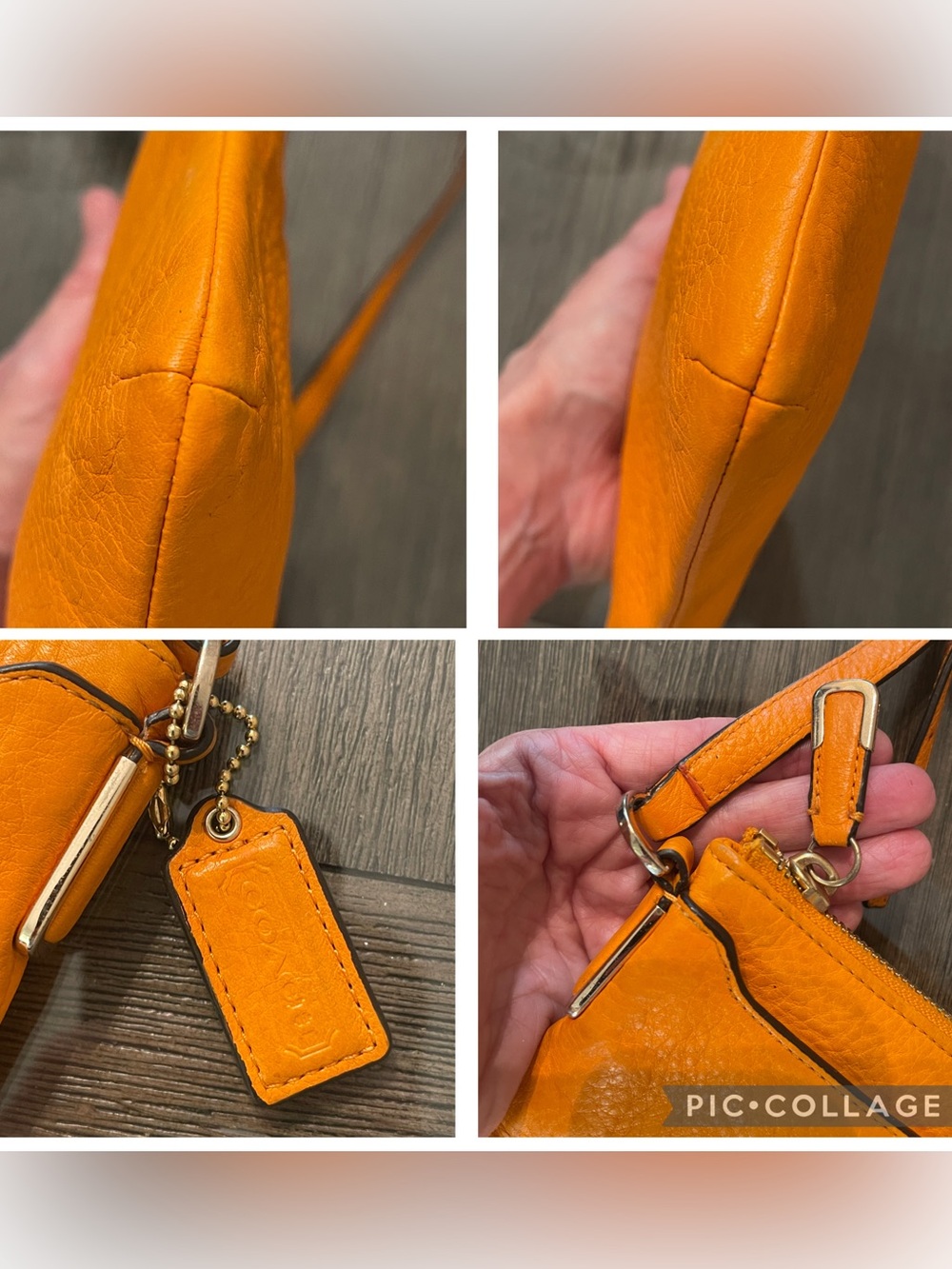 Coach Madison East West SwingPack Crossbody Bag Tangerine-Mandarin Orange F49993 - Picture 11 of 17
